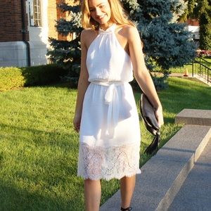 White Bebe lace dress